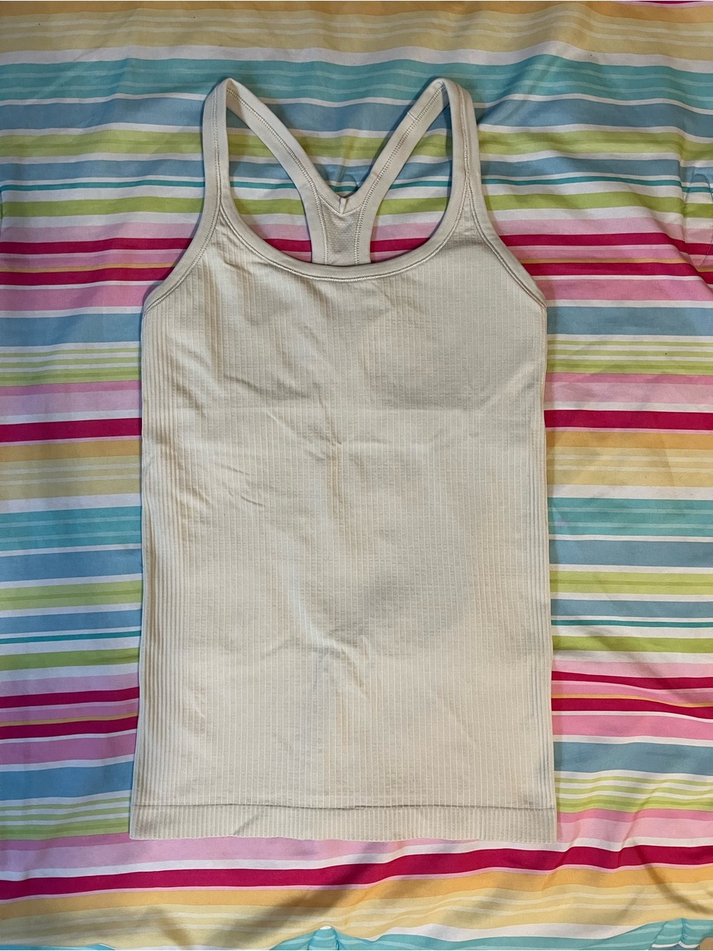 lululemon athletica Ribbed Racerback Tank - Cream